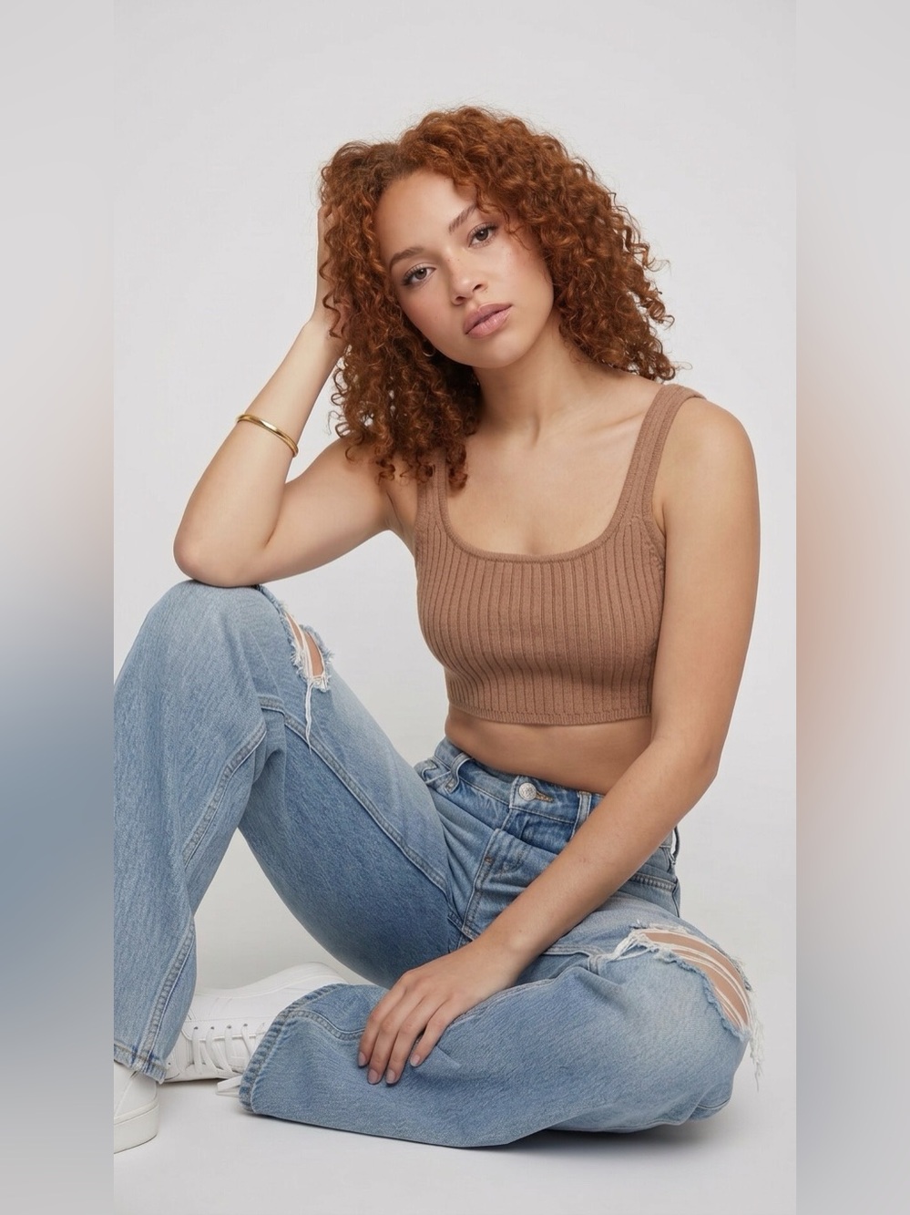 NWT Aritzia Knit Cropped Tank Top Medium